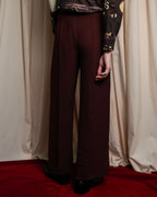 "JEAN PAUL GAULTIER" Beautiful drape burgundy wide slacks