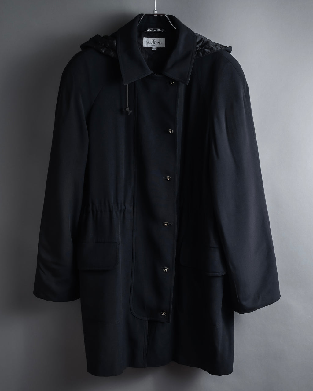 "VALENTINO" 90’s Couture-lined hooded coat