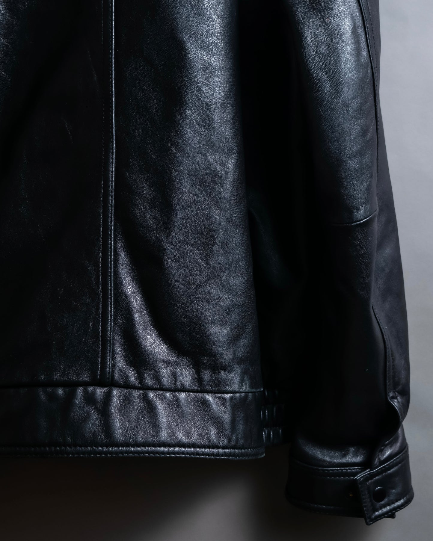 "M. JULIAN" High quality leather single riders blouson