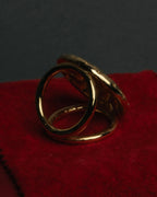 “Salvatore Ferragamo” 90’s-00’s Intrecciato motif scarf ring