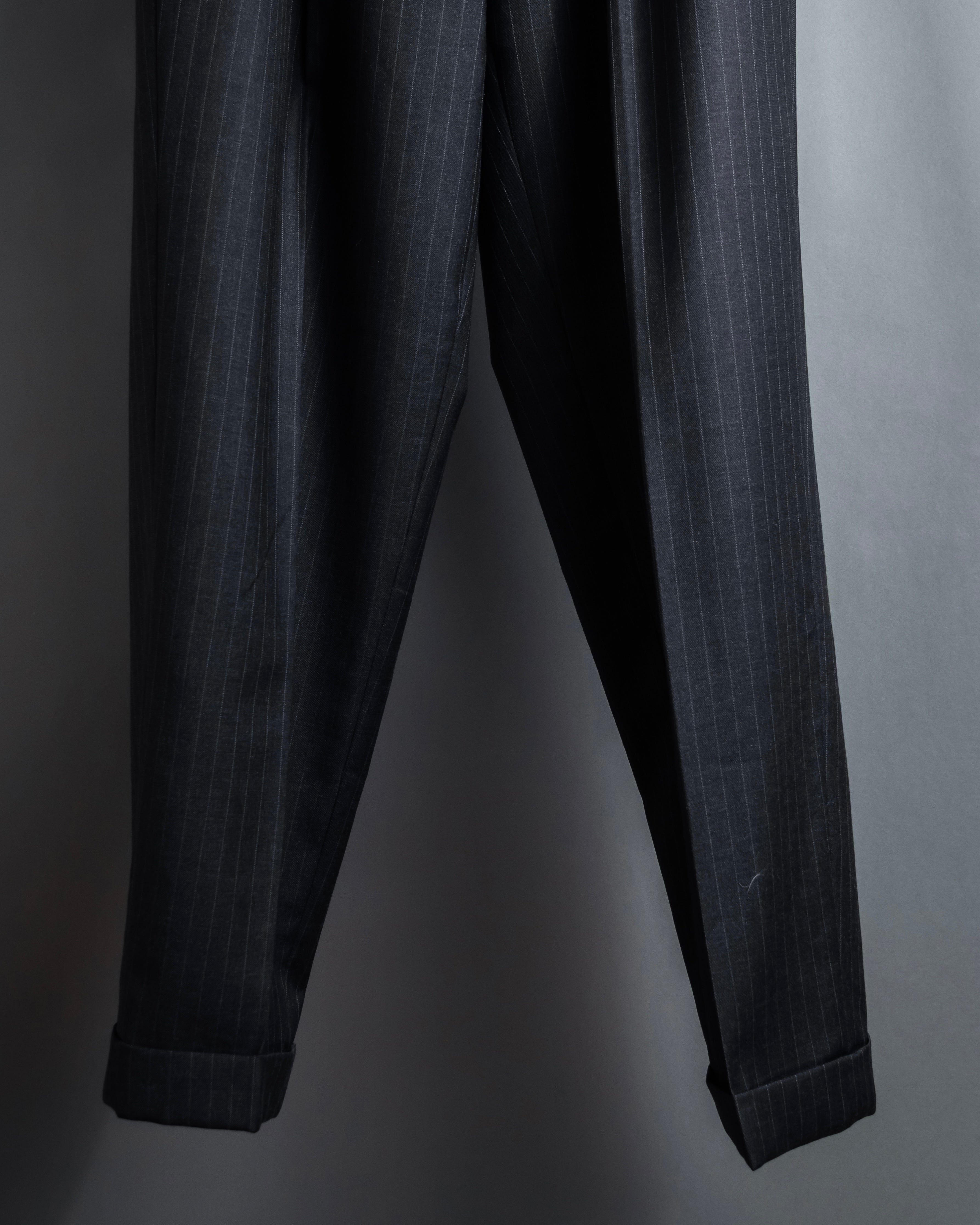 "ARMANI COLLEZIONI" Deep charcoal pinstripe set up