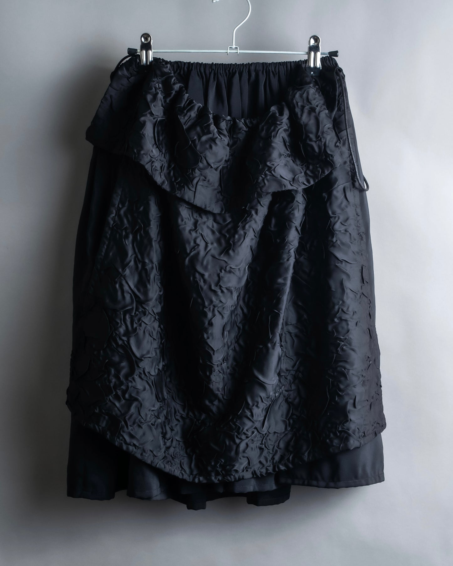 "LIMI feu" Washed layered fabric mid length skirt