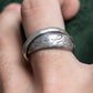 “Celine” Silver 925 engraved double ring