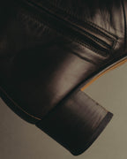 "Hermès" Minimal dark brown leather ankle boots