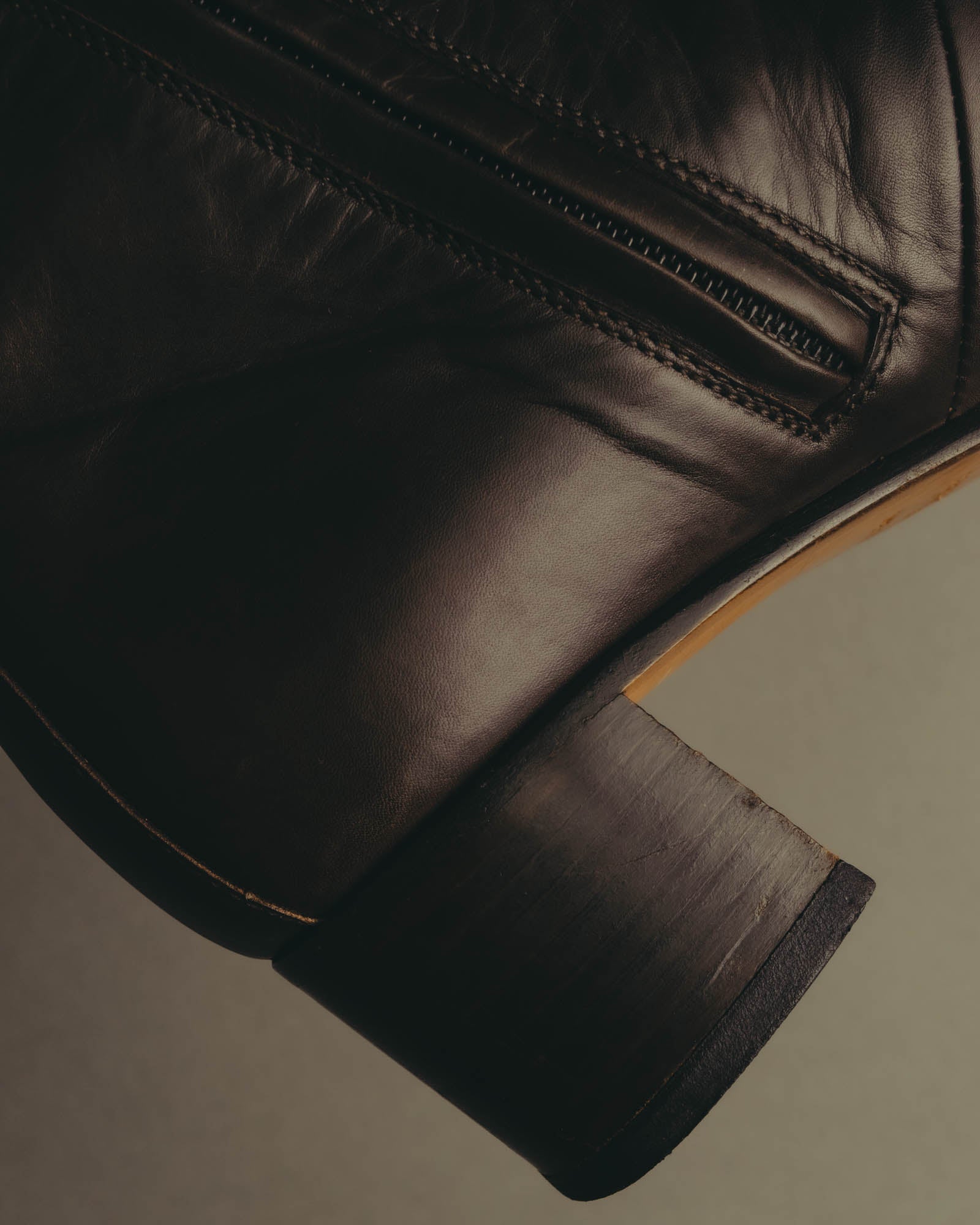 "Hermès" Minimal dark brown leather ankle boots