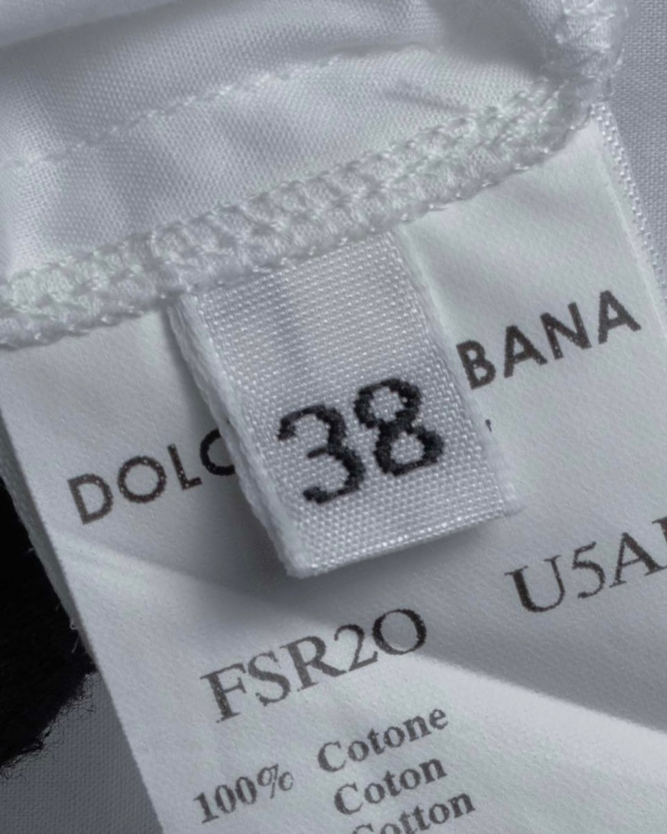 "Dolce & Gabbana" Tiered frill design white shirt