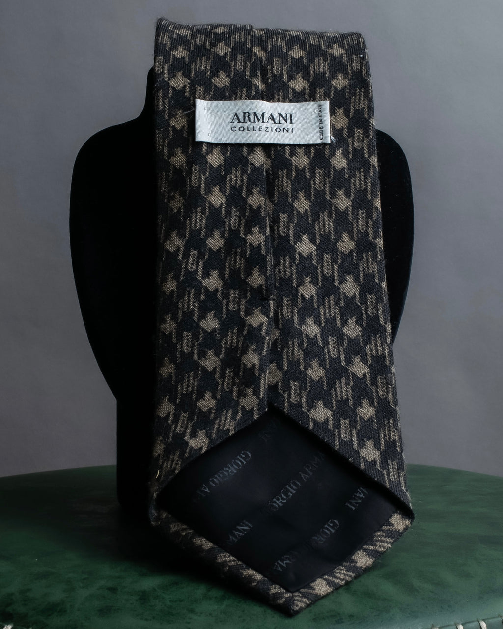 "ARMANI COLLEZIONI" Houndstooth wool necktie