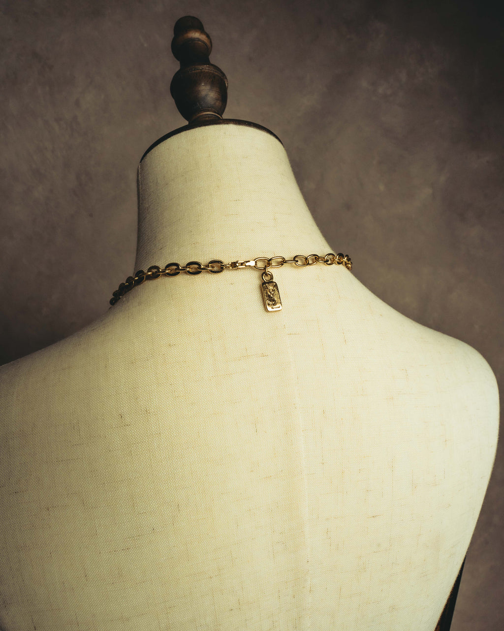 -SPECIAL- "Yves Saint Laurent" 90's-00's Sculptural coral motif crystal pendant necklace