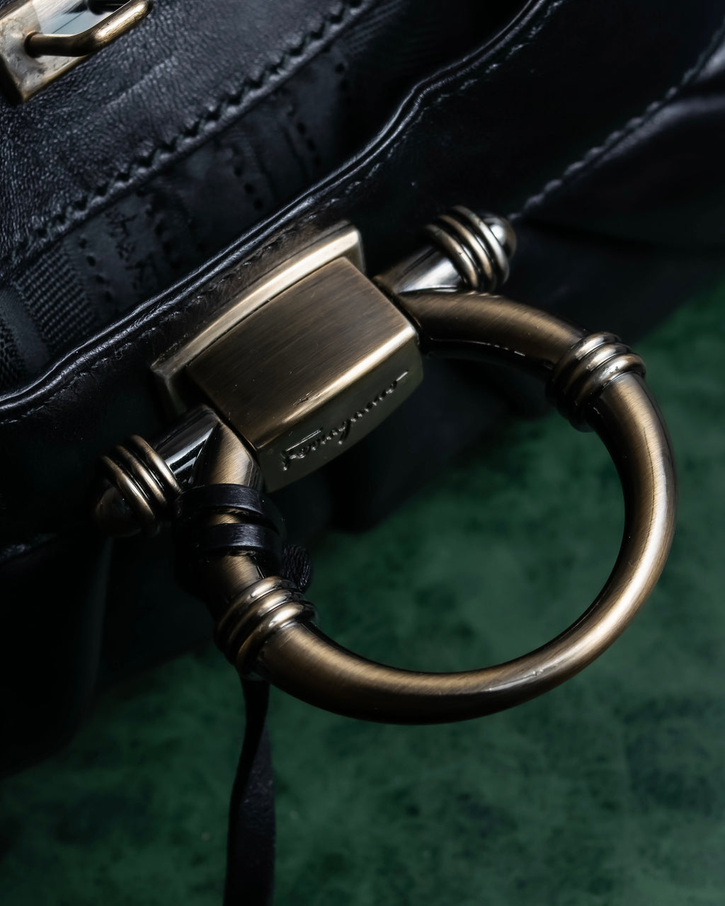 "Salvatore Ferragamo" Gancini motif leather one-handle bag