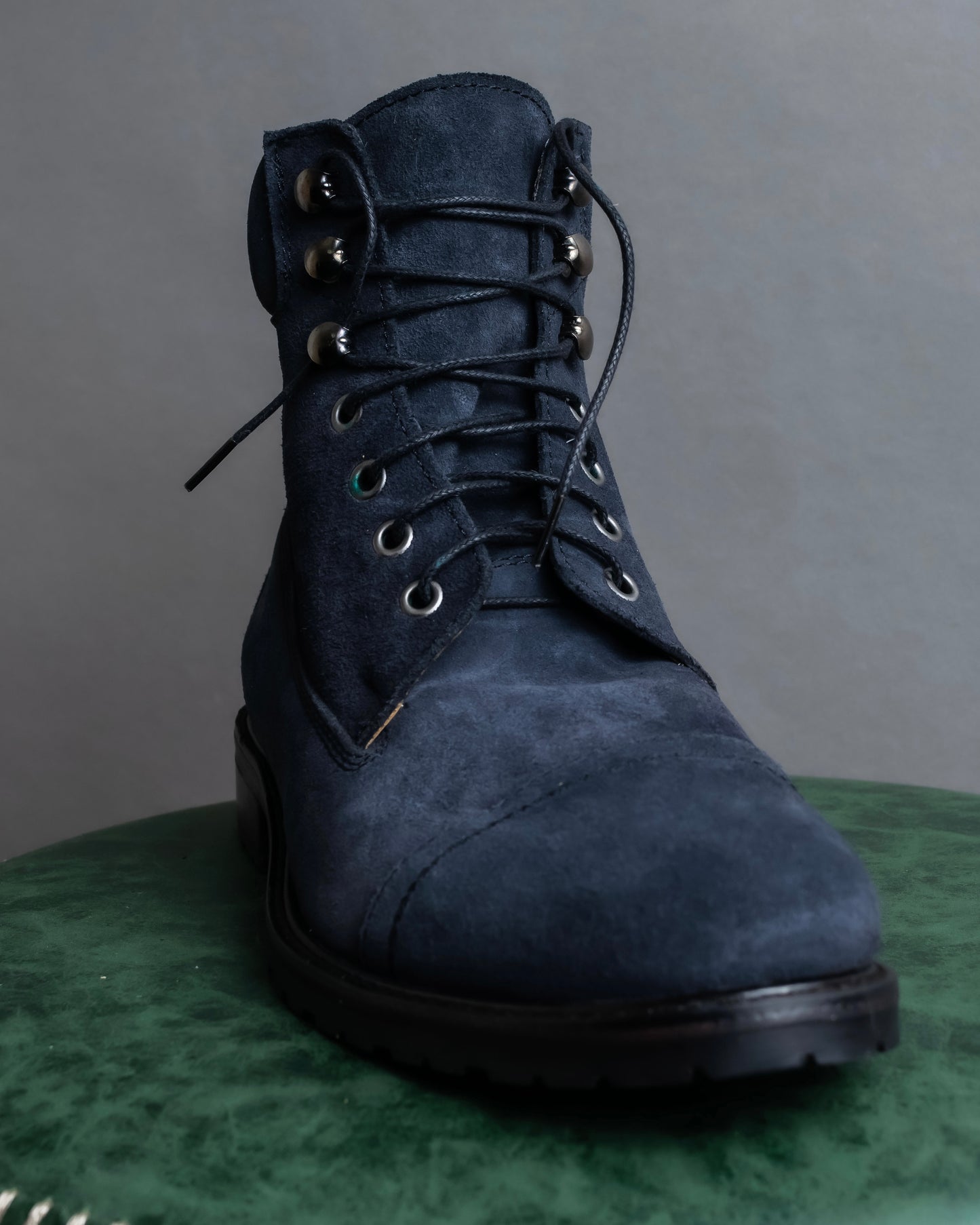 Vintage lace up design suede ankle boots