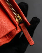 "GUCCI" Botanical pattern double G motif leather bifold wallet