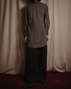 "Dries Van Noten" Longline windowpane check band collar shirt