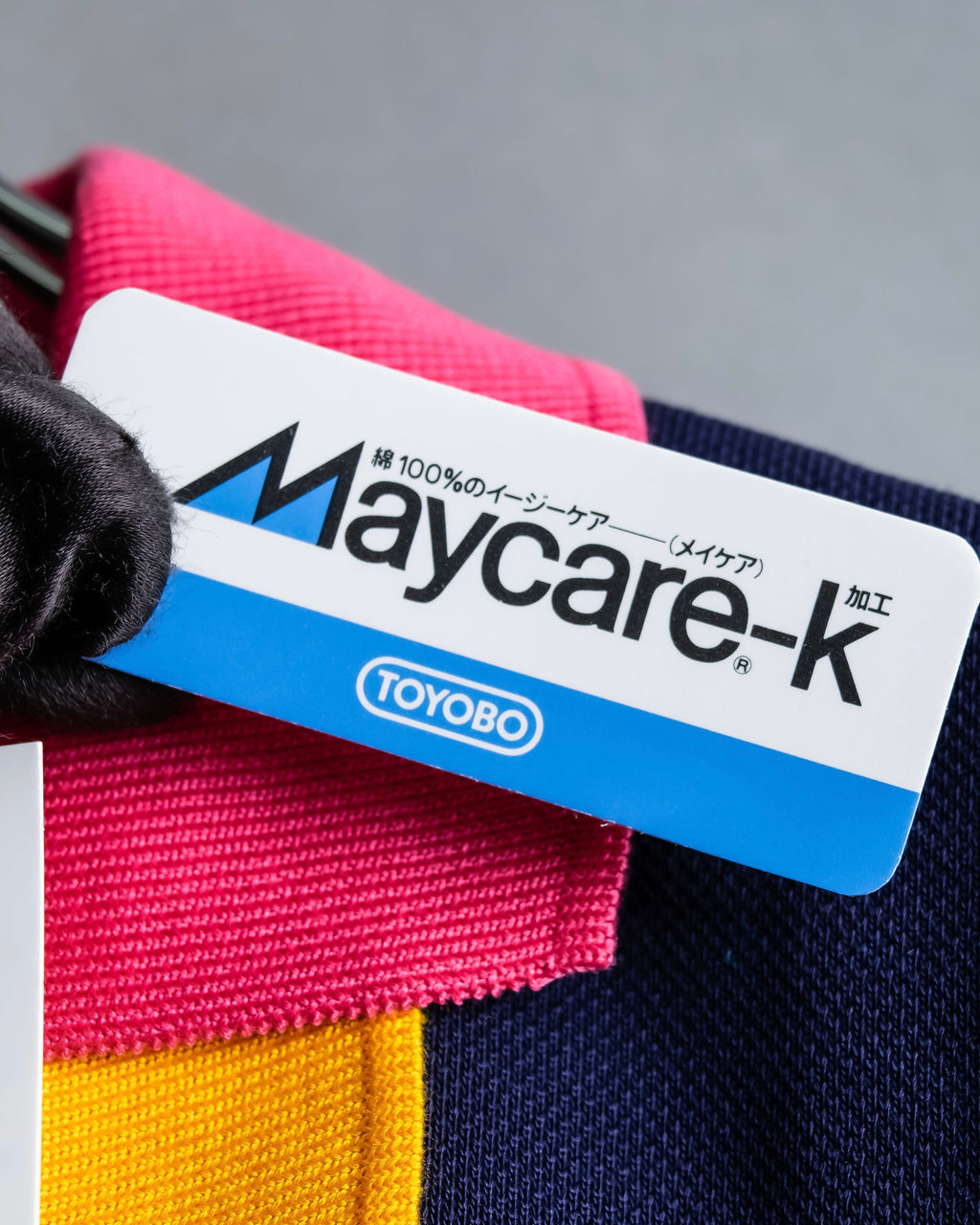 "Balenciaga Sports" Pink & yellow collar long sleeve polo shirt