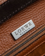 "LOEWE" Textured suede panel barcelona shoulder bag