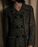 "Dolce & Gabbana" Double-breasted beautiful tweed long coat
