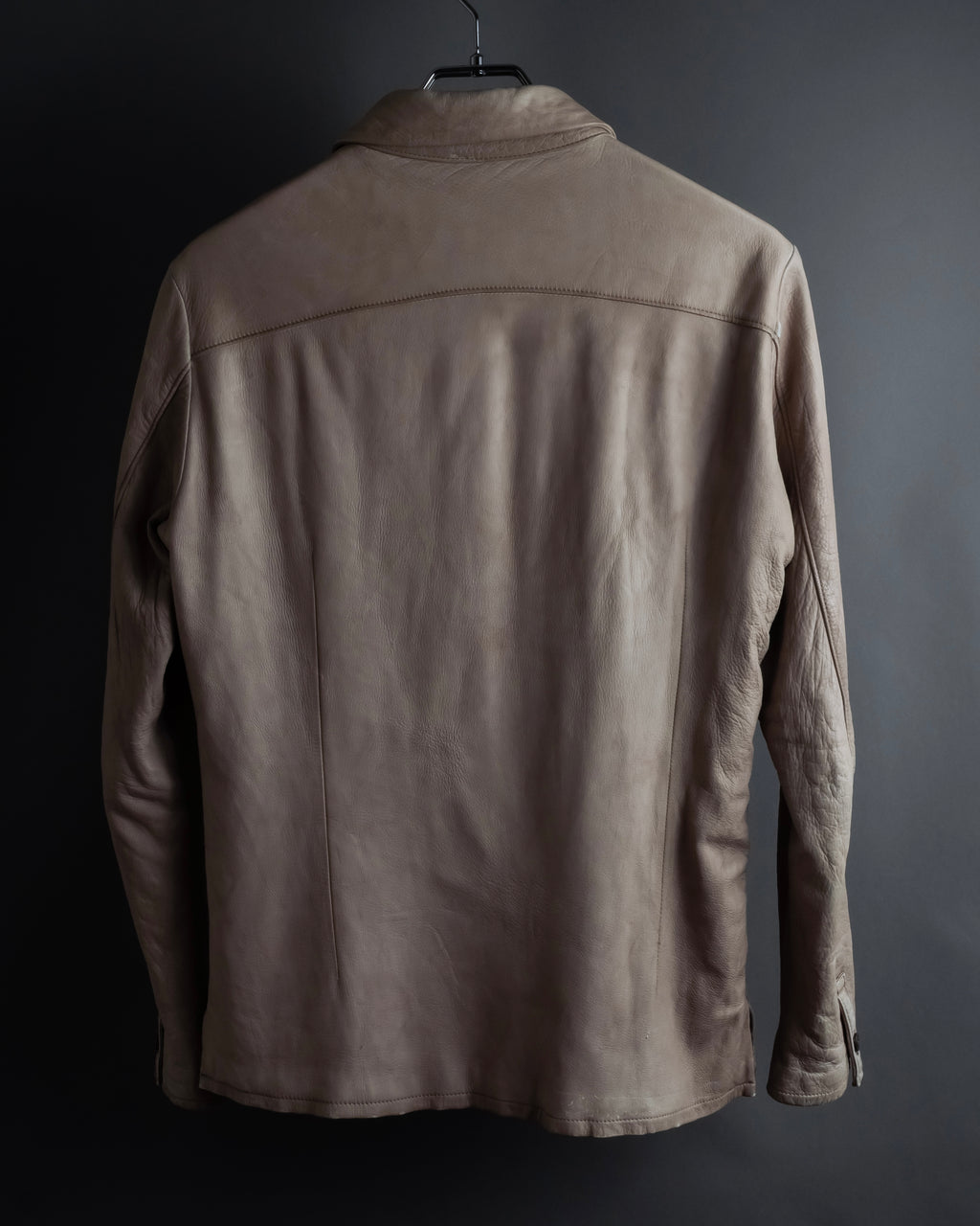 "ISAMU KATAYAMA" Dart-shaped deer leather shirt jacket