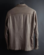 "ISAMU KATAYAMA" Dart-shaped deer leather shirt jacket