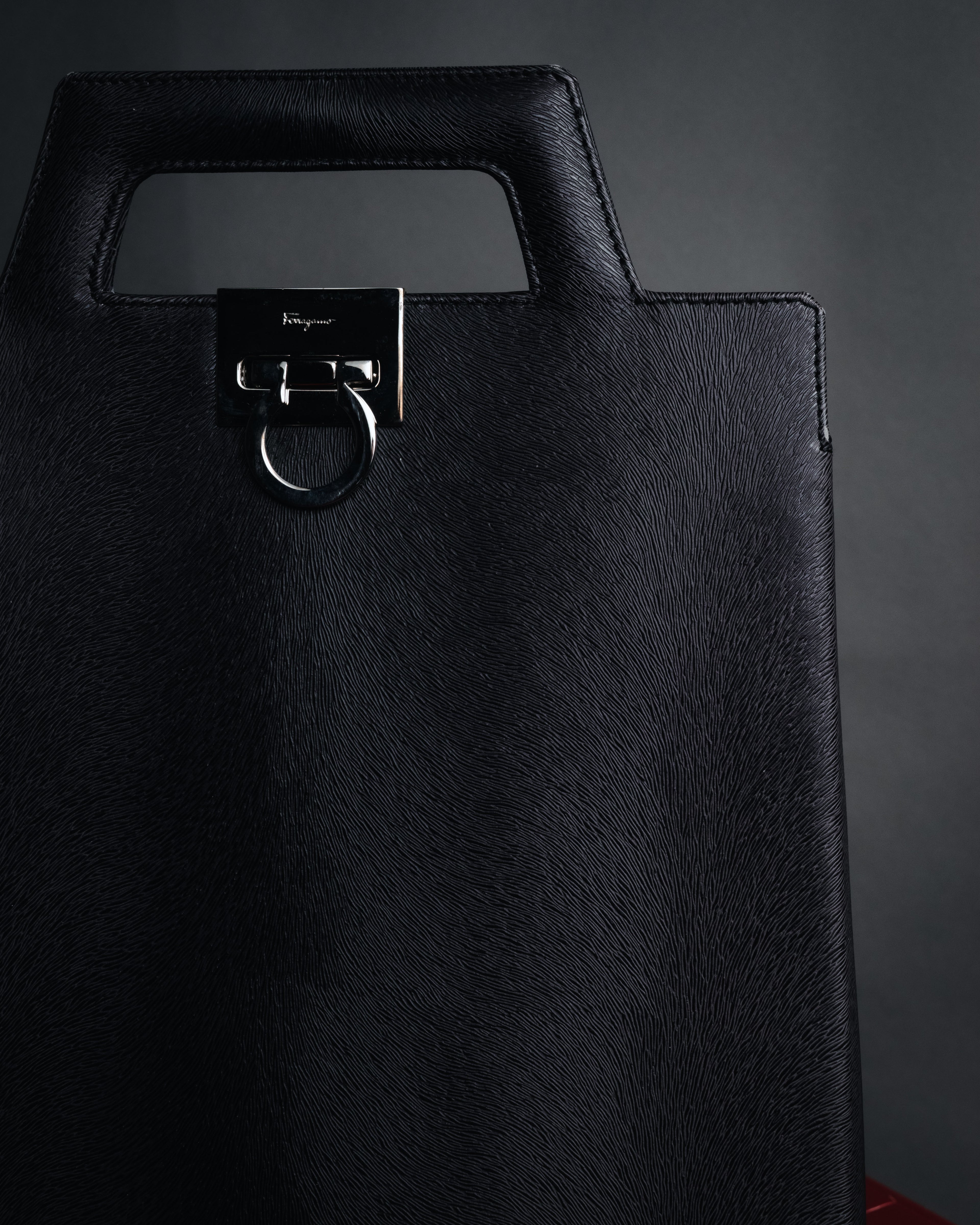 "Salvatore Ferragamo" 90’s structured gancini 2way top handle bag