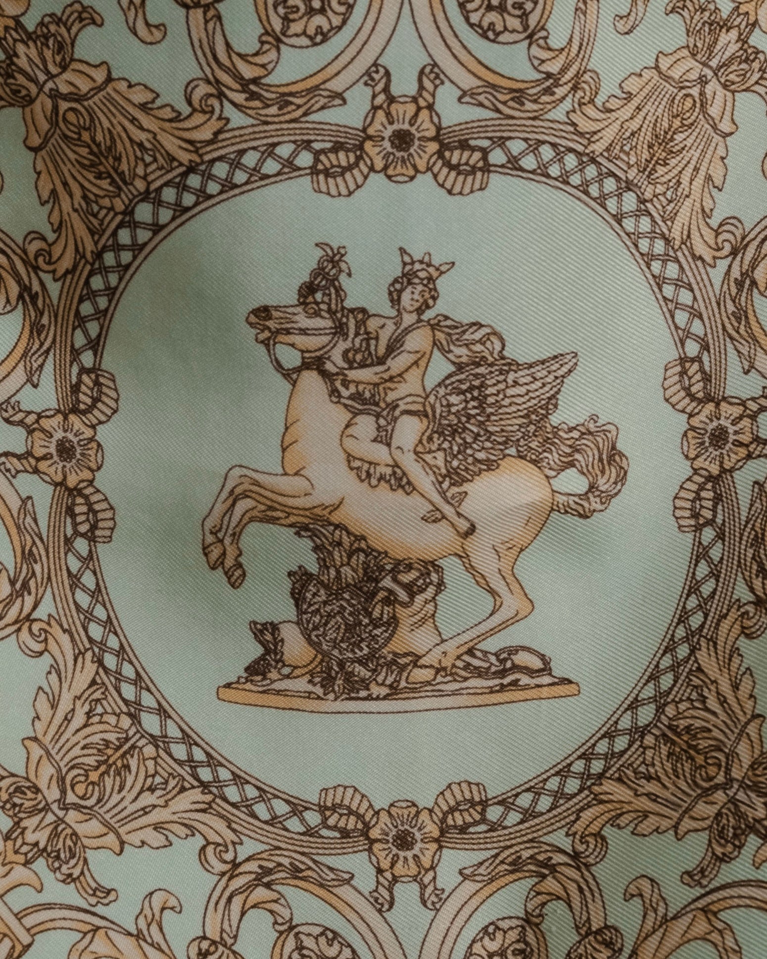 “HERMES” 90’s les tuileries silk twill carré scarf