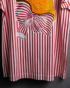 "Christian Dior" Stripe pattern front print tunic