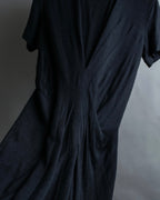 “JUNYA WATANABE” narrow waist  lame designed hem long dress
