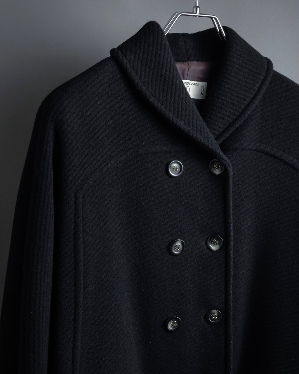 "Valentino Garavani"Shawl collar A-line silhouette long coat