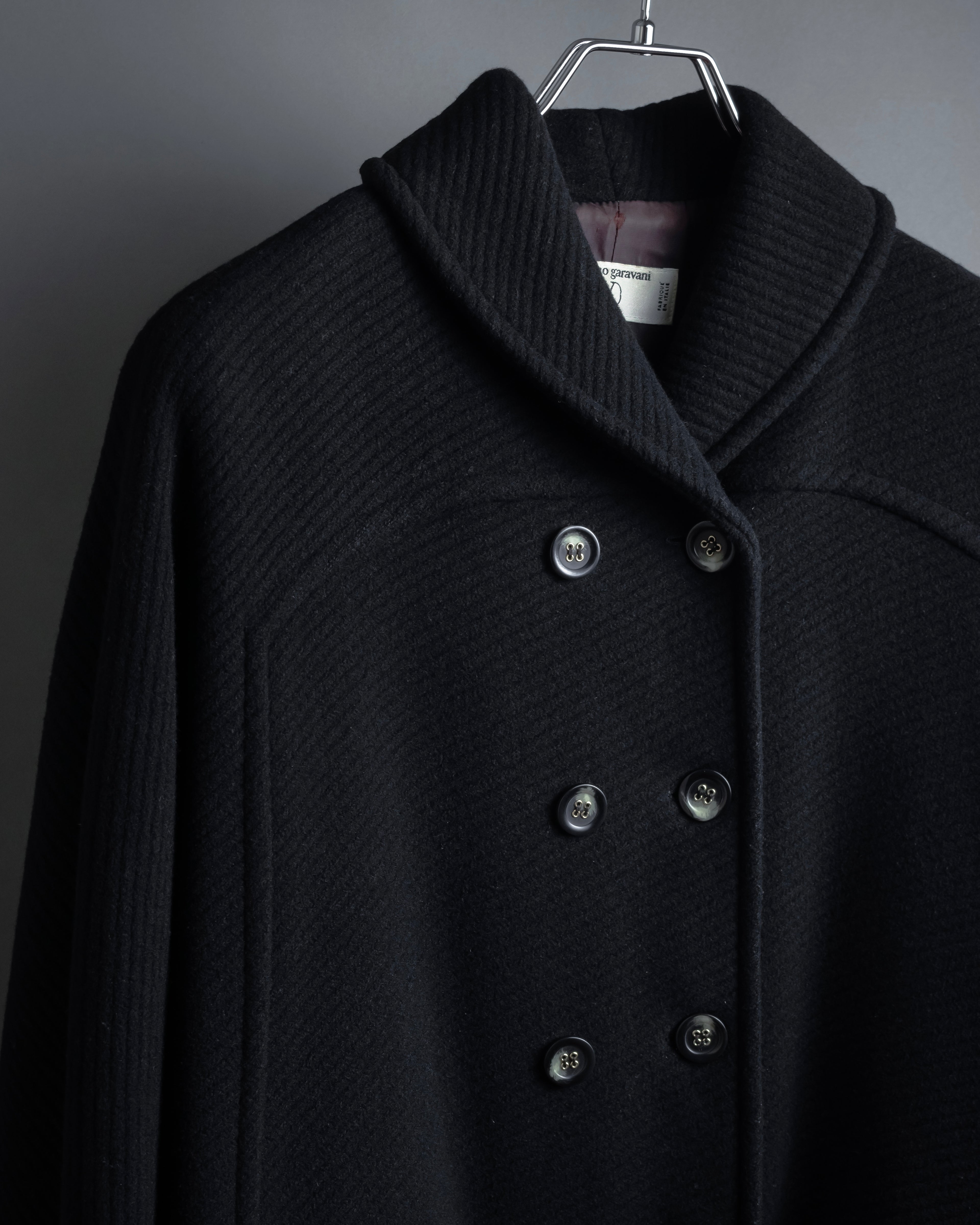 "Valentino Garavani"Shawl collar A-line silhouette long coat