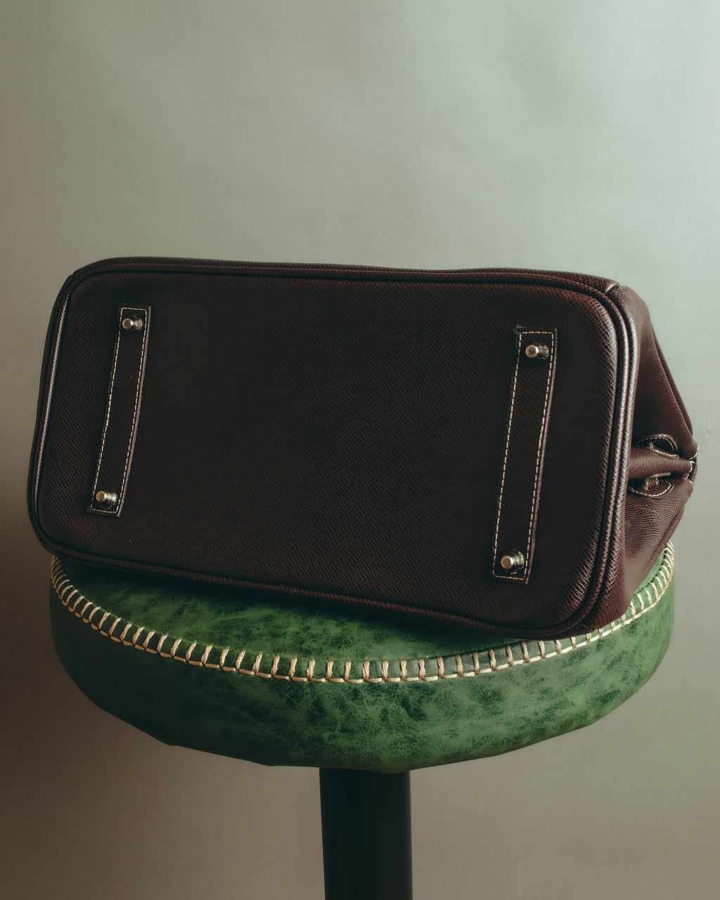 "Yves Saint Laurent" 90's-00's Classic textured leather structured top handle bag