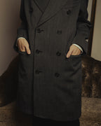 “GUCCI” Late 90’s-early 00’s military double breasted wool coat