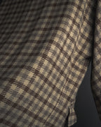 "GUCCI" 80’s checked wool shawl collar jacket