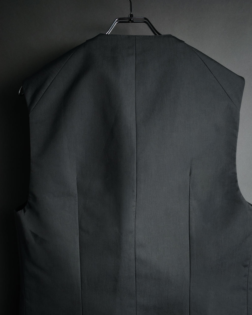 “PRADA” 2012SS poplin minimalist tailored gilet