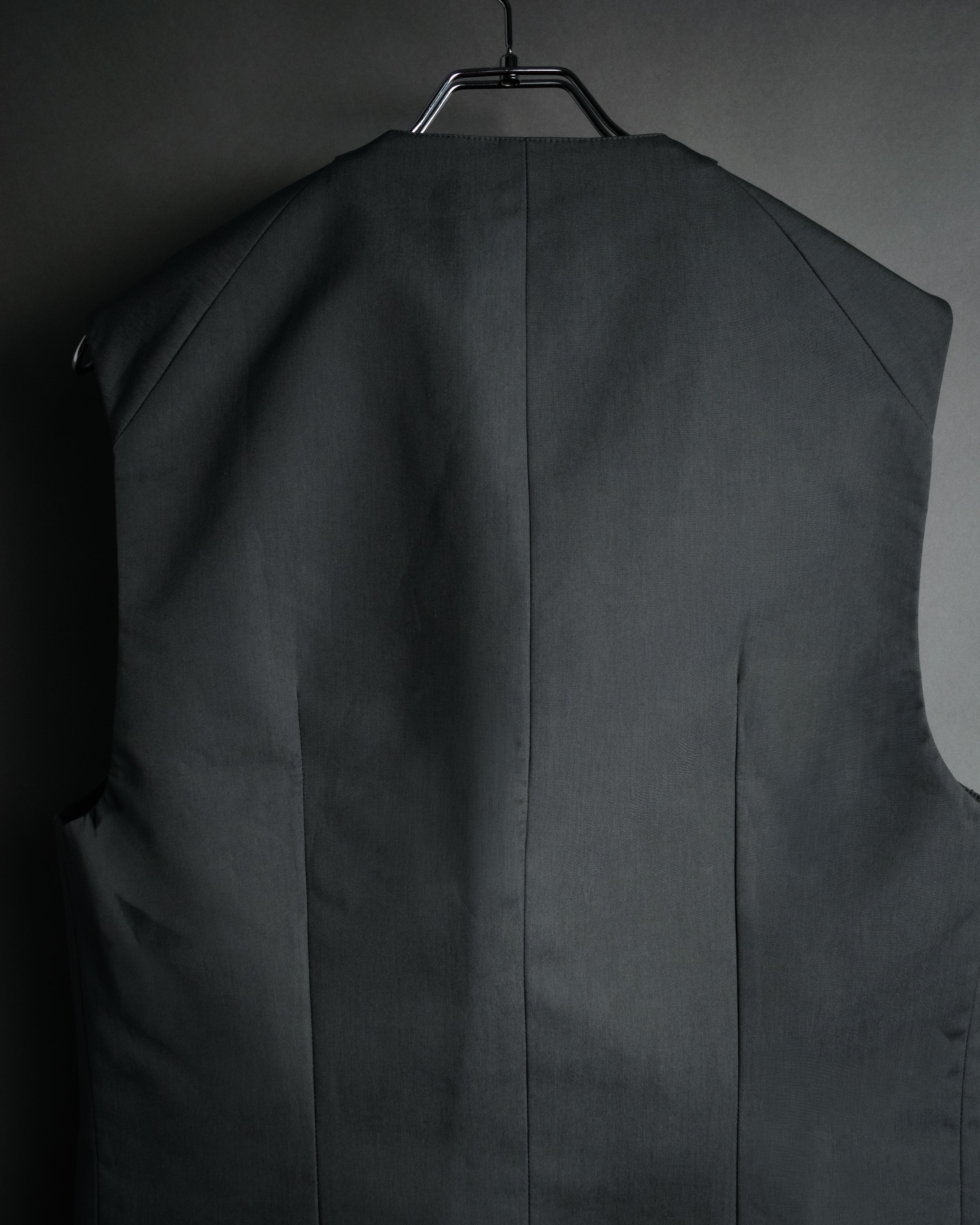 “PRADA” 2012SS poplin minimalist tailored gilet