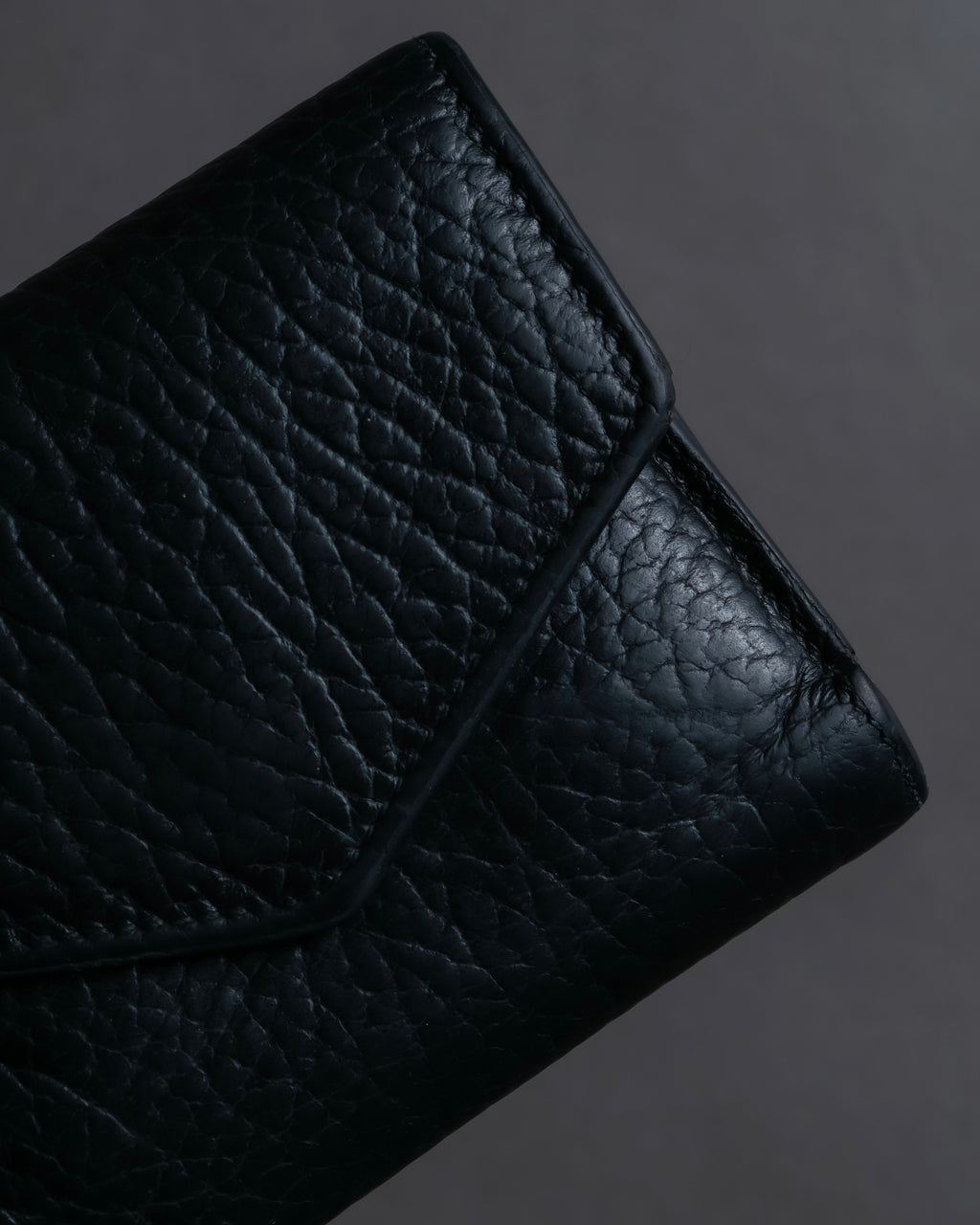 "MAISON MARGIELA" Grained leather envelope compact wallet