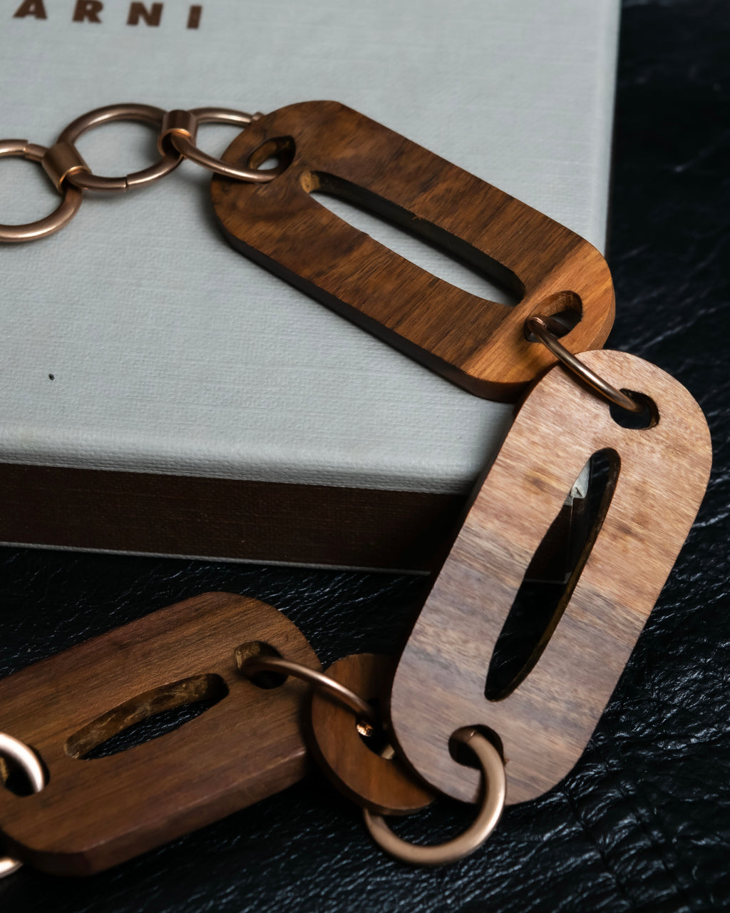 "MARNI" Large tree and chain combination necklace