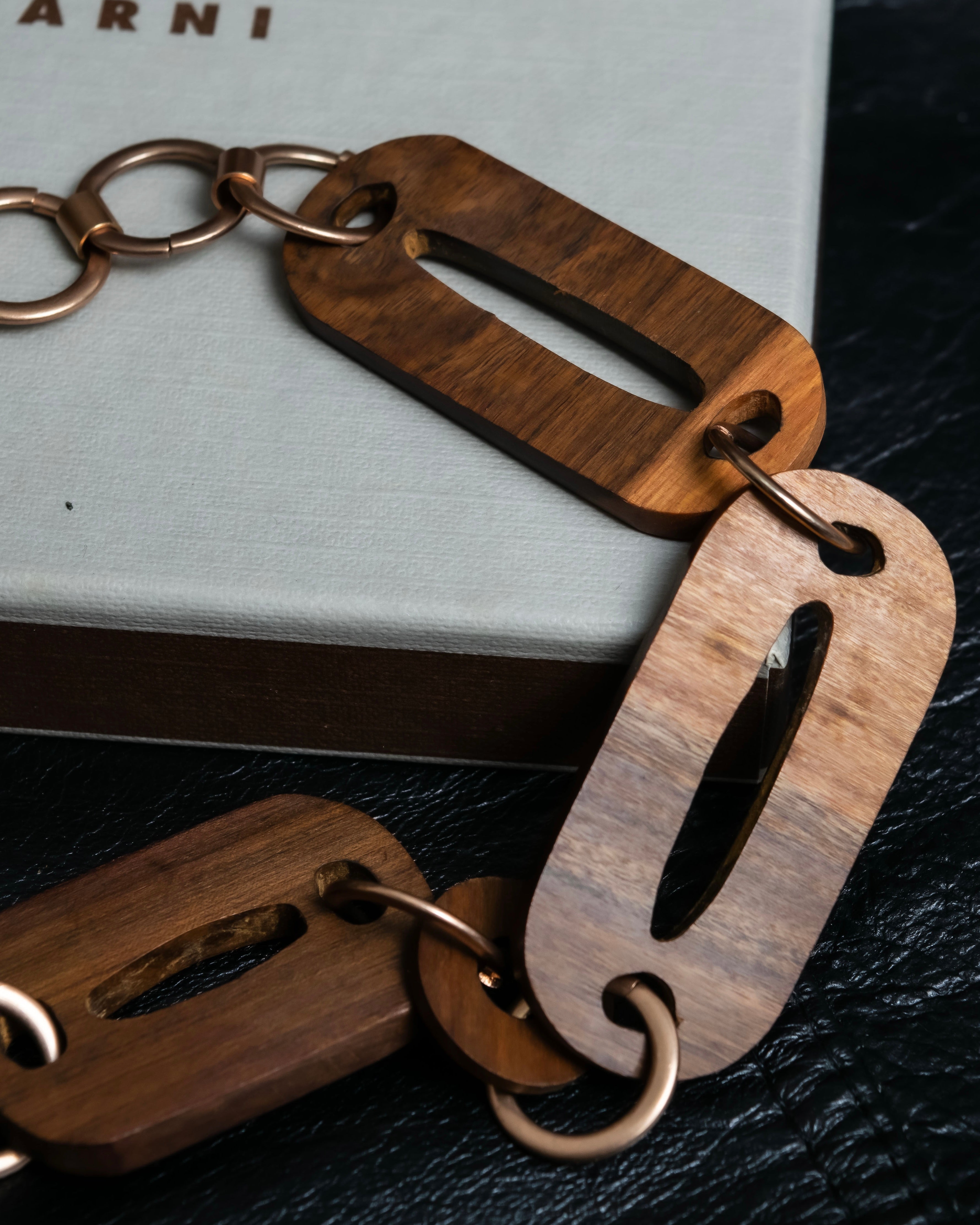 "MARNI" Large tree and chain combination necklace