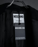 “MOSCHINO” Satin lapel double-breasted tuxedo jacket