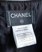 "CHANEL" Shadow stripe midi wrap skirt