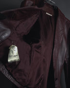 "LOEWE" 80’s-90’s nappa leather shawl-collar jacket