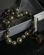 -SPECIAL- "Christian Dior"
John Galliano period Pearl Metal Design Layered Necklace