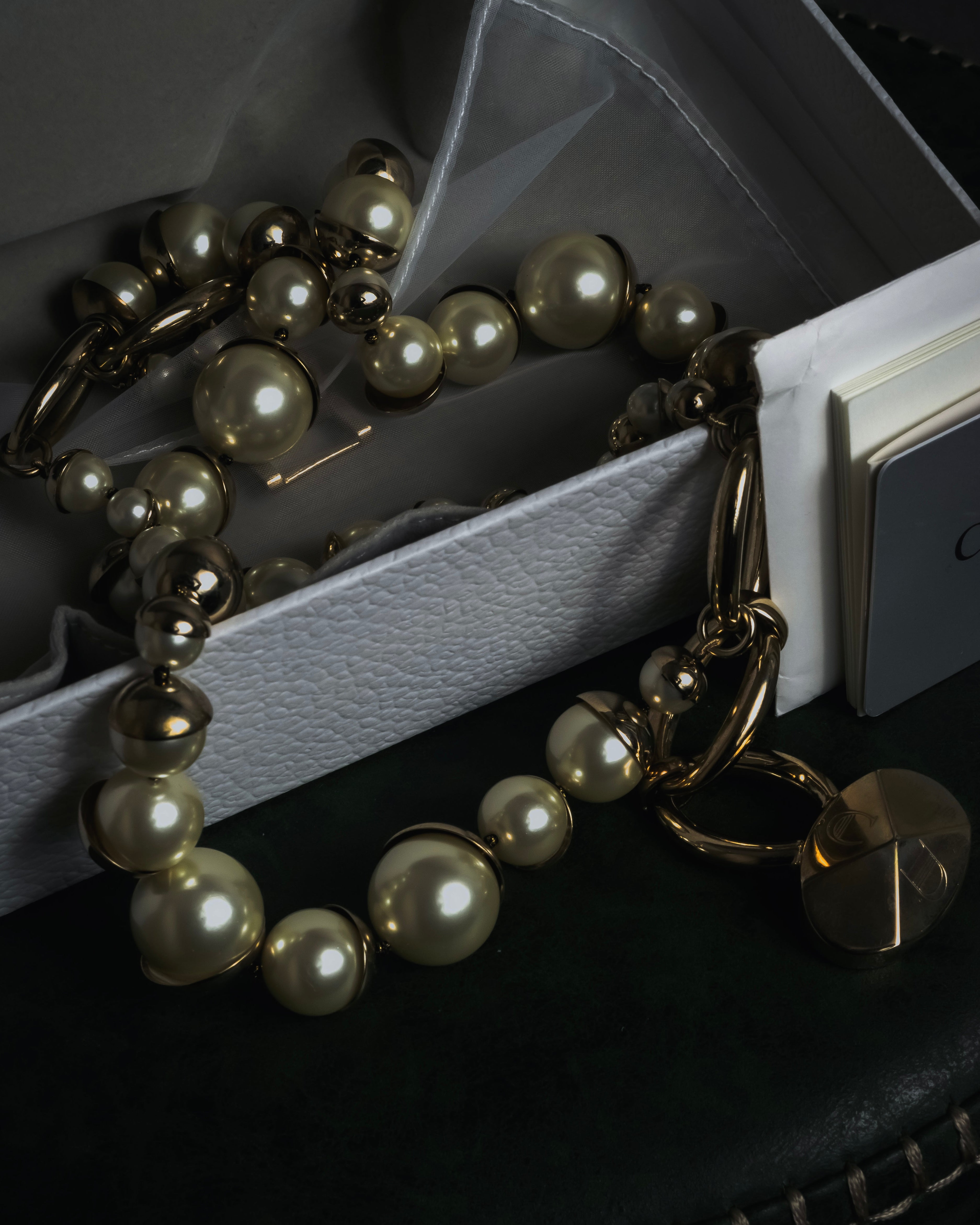 -SPECIAL- "Christian Dior"
John Galliano period Pearl Metal Design Layered Necklace