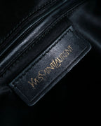 "YVES SAINT LAURENT" Gold parts design Muse toe leather bag