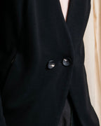 "HELMUT LANG" Zipper design sharp angle cutaway jacket