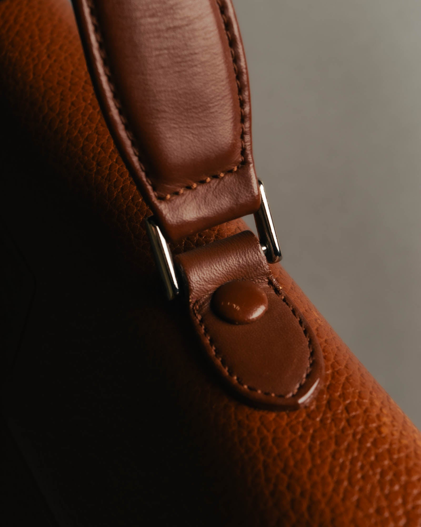 "Burberrys" 80's-90's Classic grained leather top handle handbag