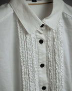 "BURBERRY" Frill design collarless blouse
