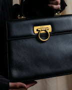 "Salvatore Ferragamo" Gancini motif leather hand bag