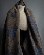 "BALENCIAGA" Large size lame jacquard weave stole