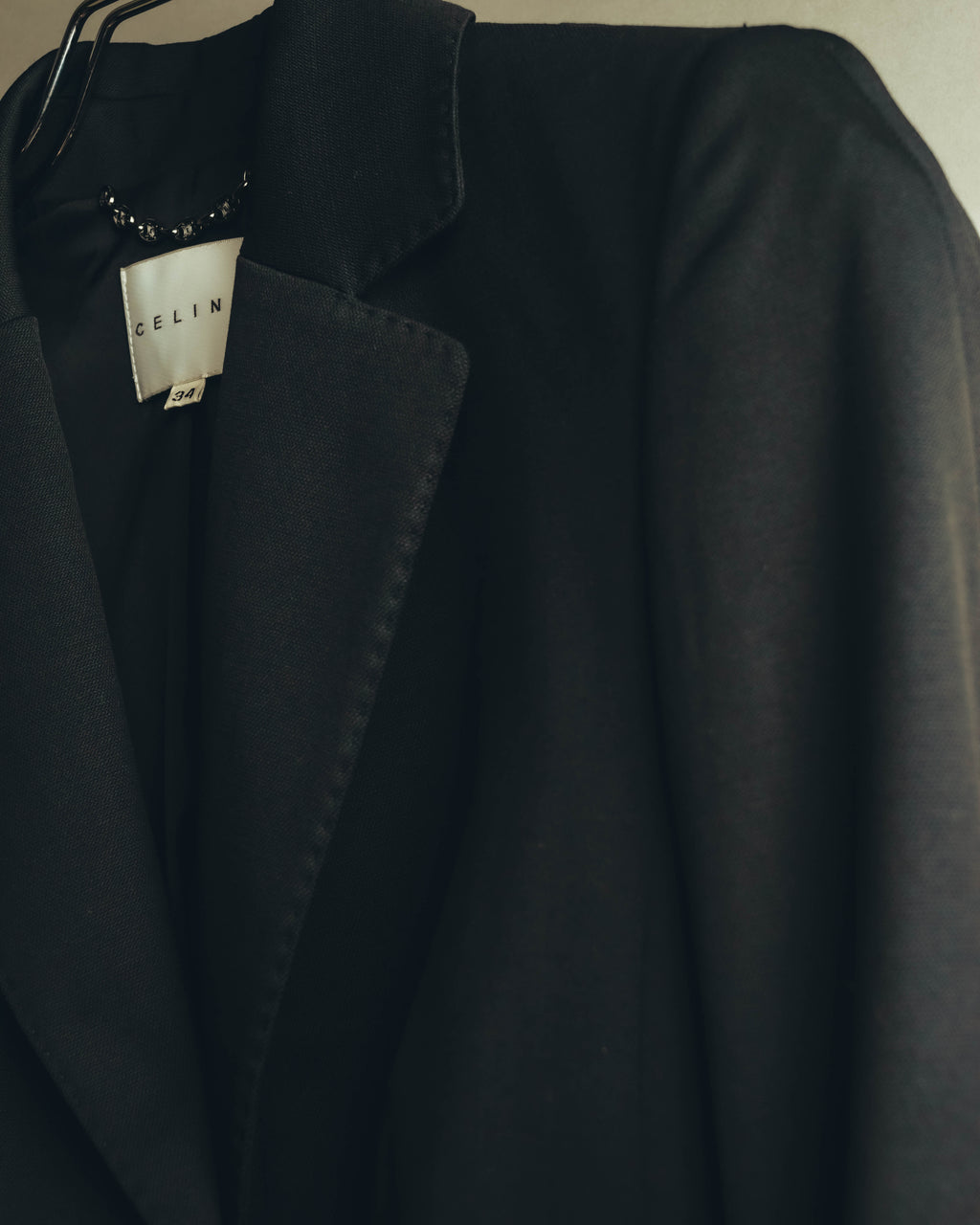 "CELINE" 00's Fitted peplum wool blazer