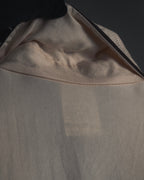 "CELINE" 00’s Piped ruffle silk blouse