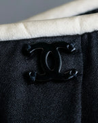 “CHANEL” Designed hem silk flare pants