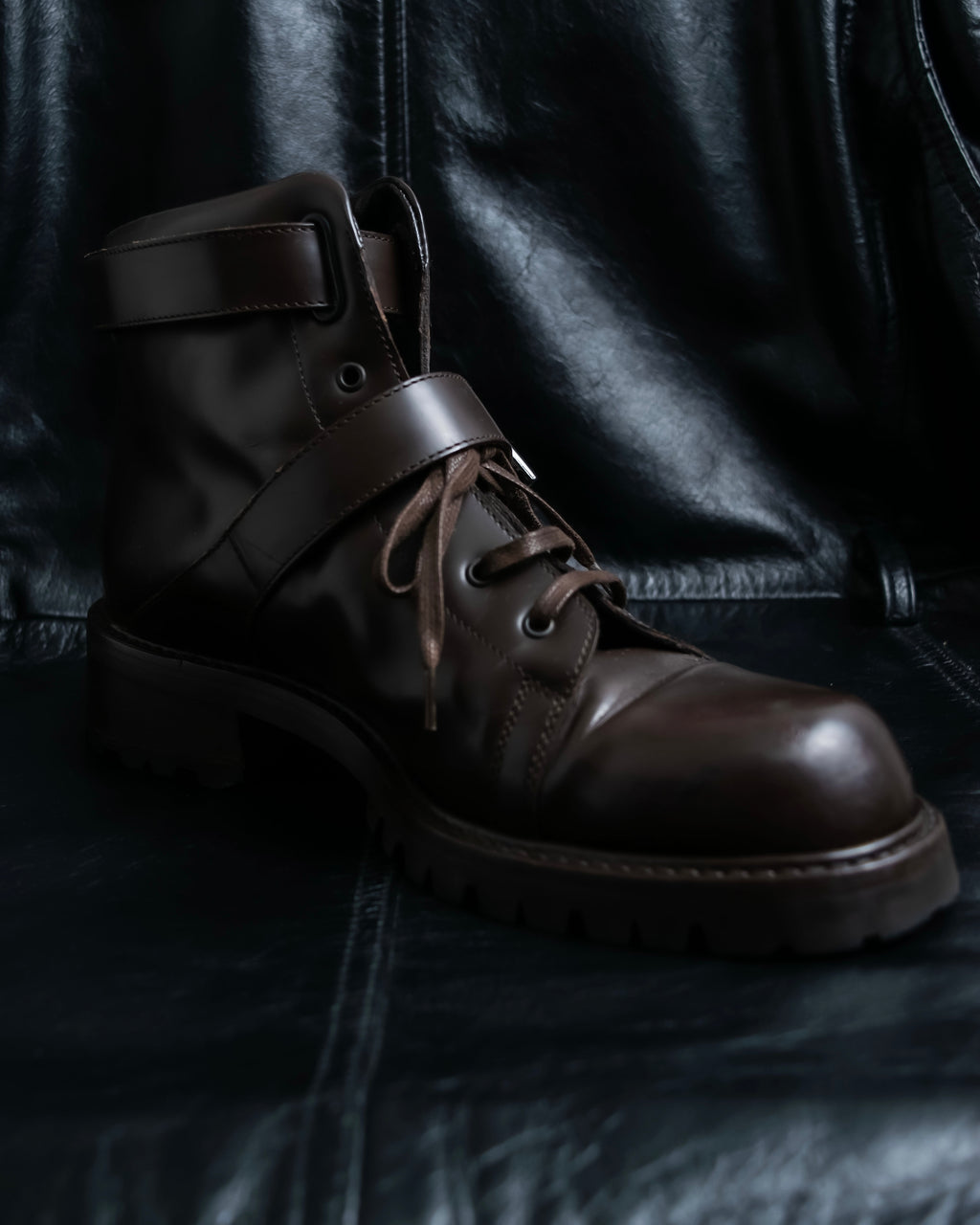 "PRADA" Belt design high cut boots